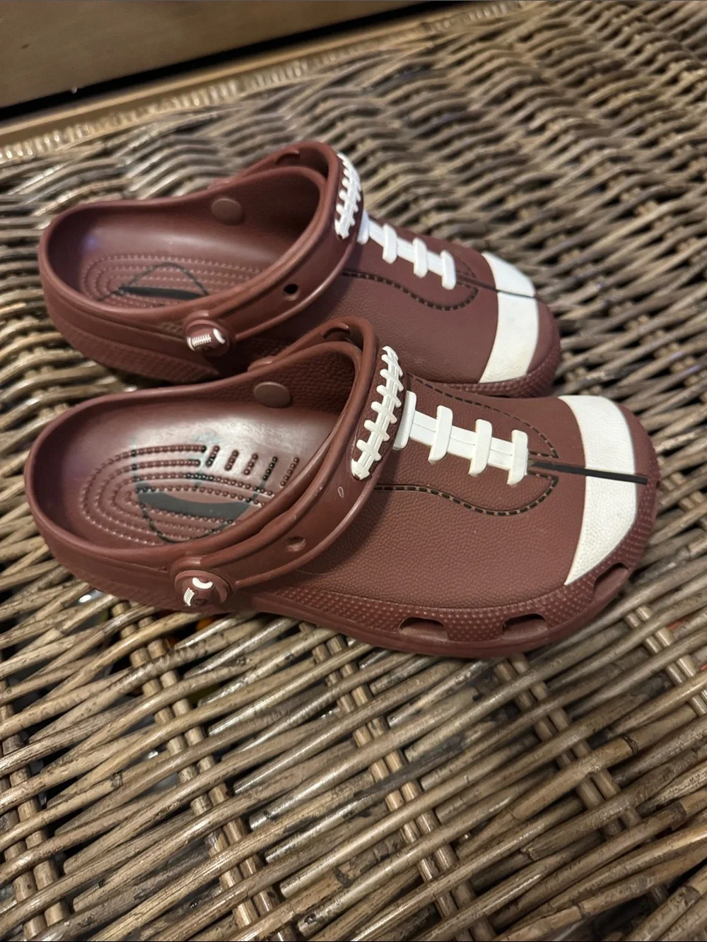Kids Football Crocs Brown/White